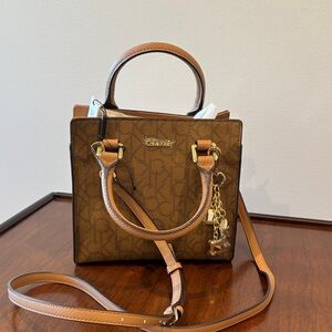Calvin Klein Brown and Tan Satchel